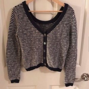 Sita Murt Womens Button Front Stripped Cardigan